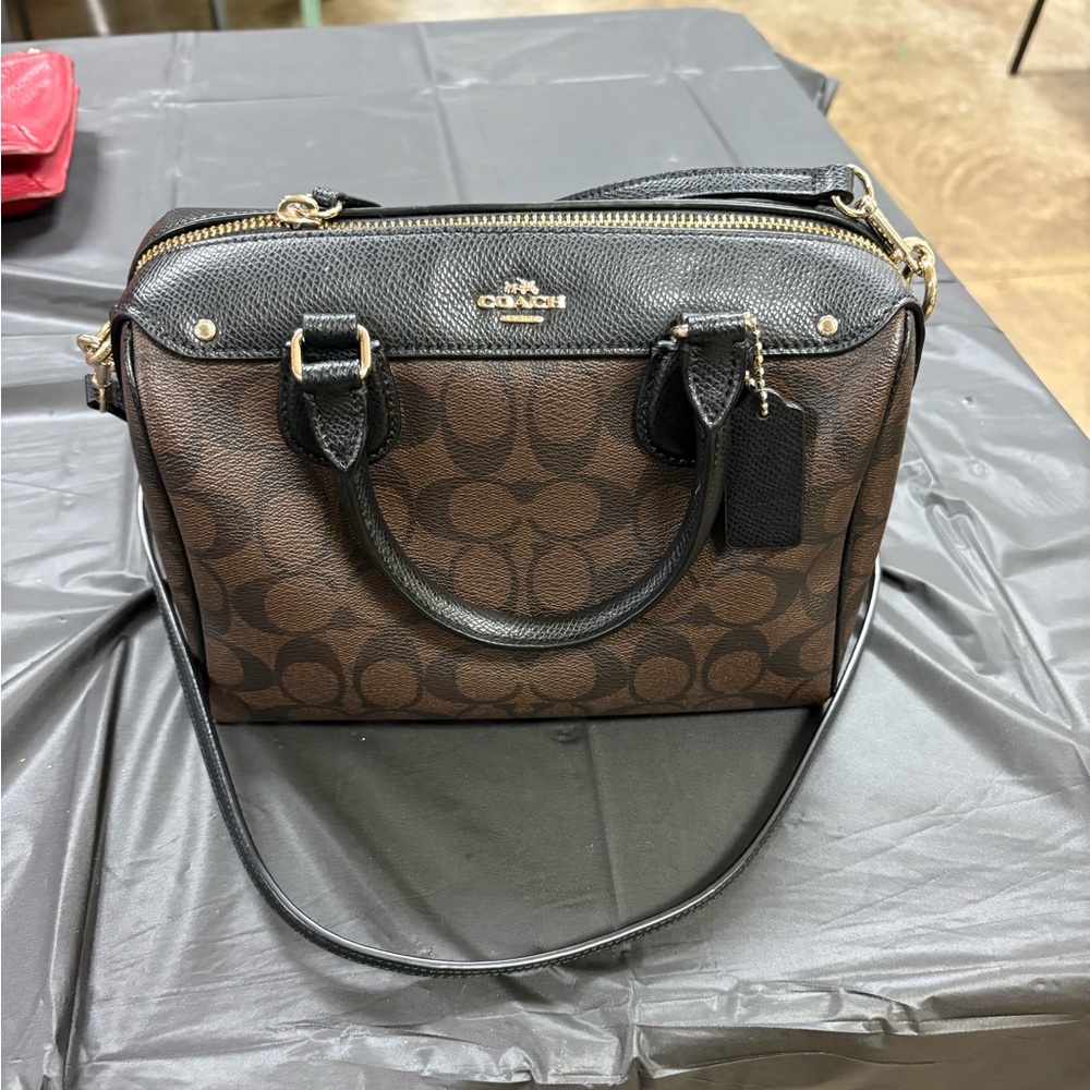 Coach F32203 Mini Bennett Satchel Handbag In Signature Coated Canvas Classic - Picture 2 of 7